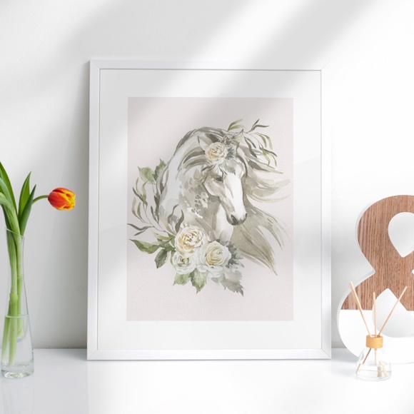 Horse Watercolor Illustration Wall Art Print Poster Unframed - Picture 4 of 17